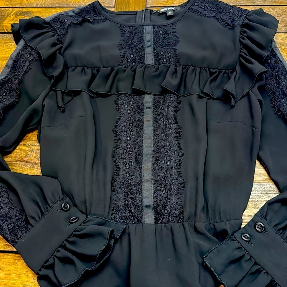Denny Rose ruffle midi dress